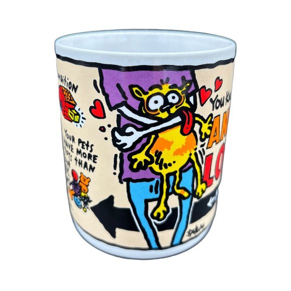 Vintage "You Know You're an Animal Lover When..." Mug Ganz Korea - Picture 2 of 16